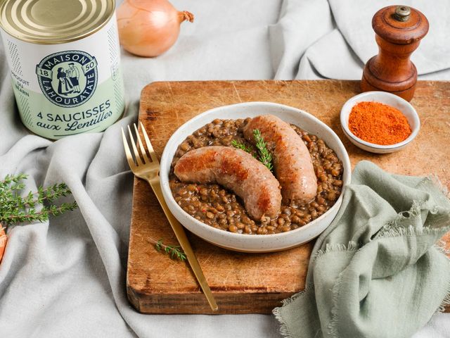 4 saucisses aux lentilles, Maison Lahouratate