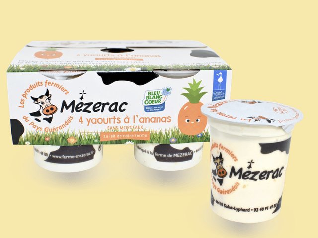 Yaourts à l'ananas, Ferme de Mézerac
