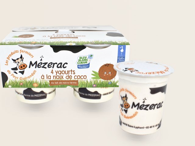 Yaourts à la noix de coco, Ferme de Mézerac
