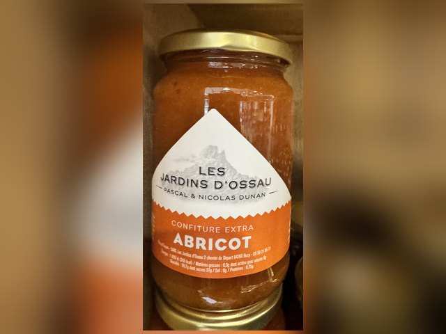 Confiture extra abricot, Les Jardins d'Ossau