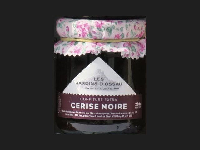 Confiture extra cerise noire, Les Jardins d'Ossau