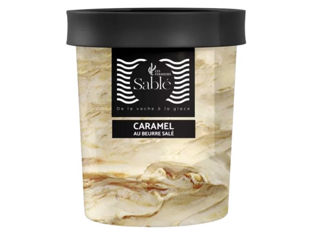 Glace Caramel au beurre salé, Les Fermiers Sablé