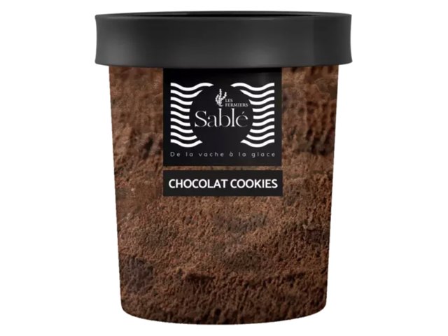 Glace Chocolat cookies, Les Fermiers Sablé
