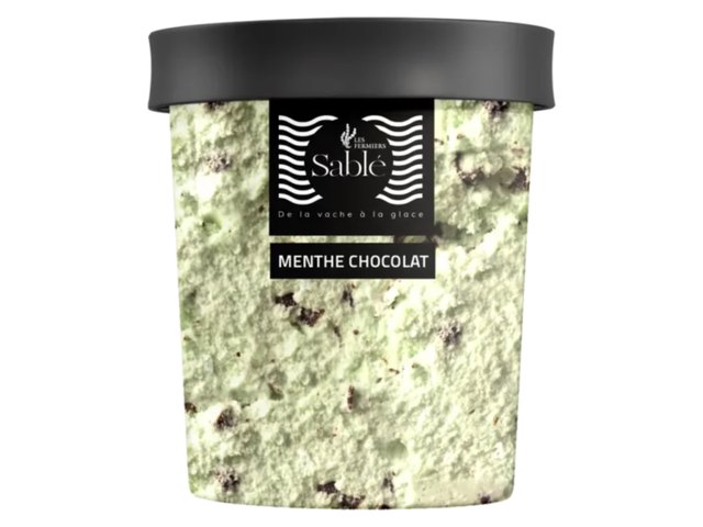Glace Menthe chocolat, Les Fermiers Sablé