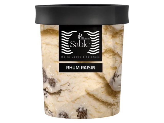 Glace Rhum raisin, Les Fermiers Sablé
