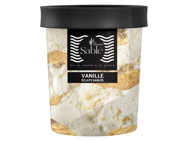 Glace Vanille éclats sablés, Les Fermiers Sablé